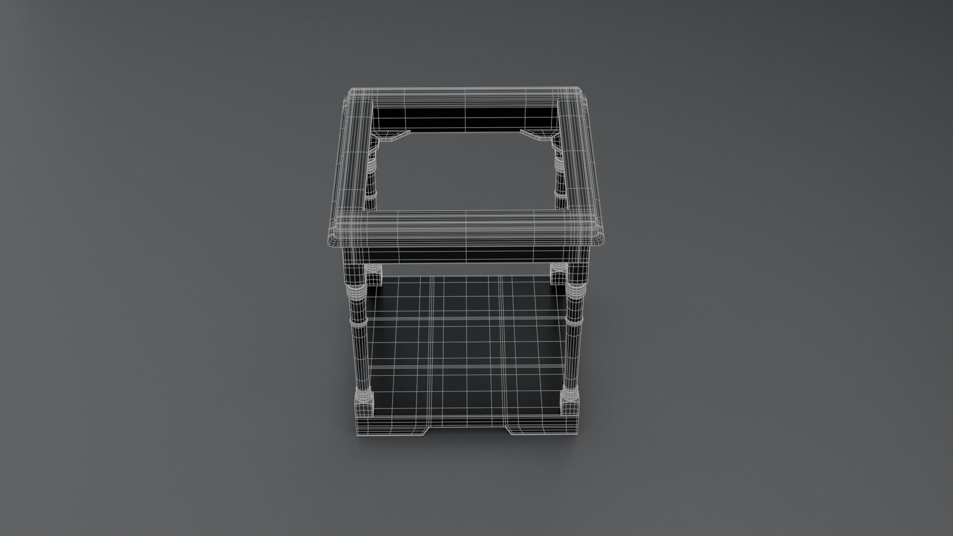 Wood Table 3D model_7