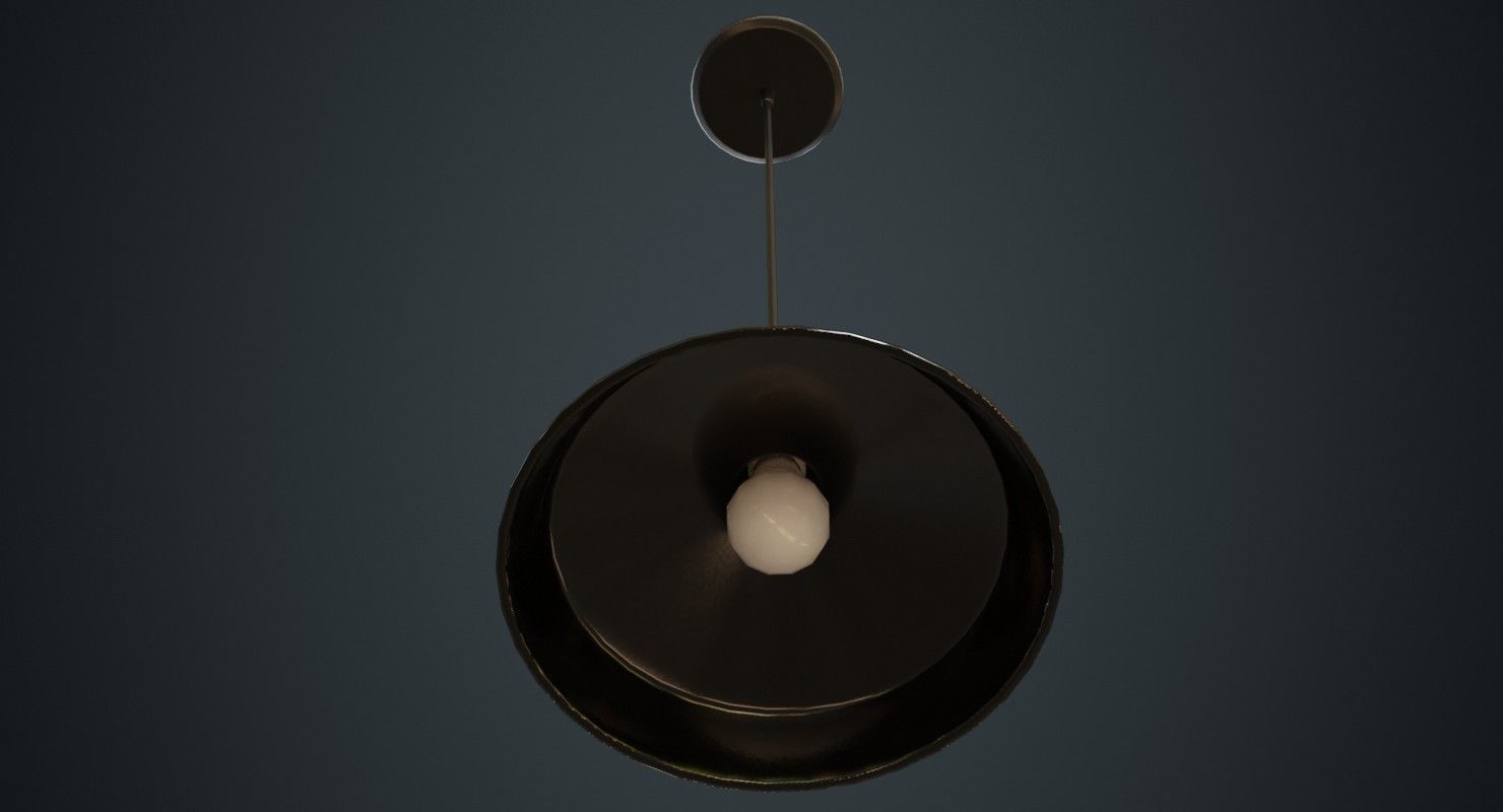 Hanging Lamp 2A Low-poly 3D model_2