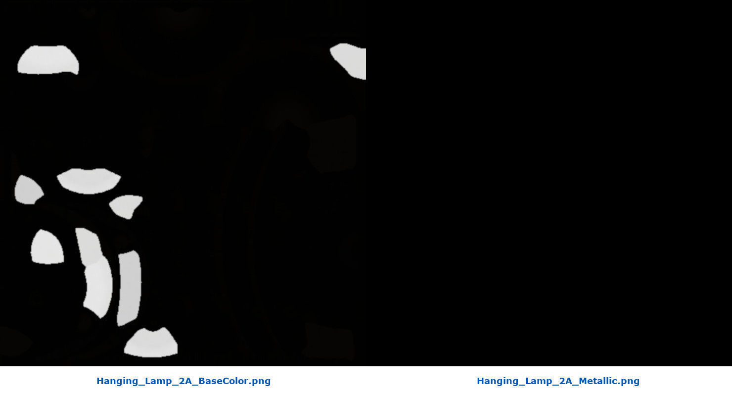 Hanging Lamp 2A Low-poly 3D model_7