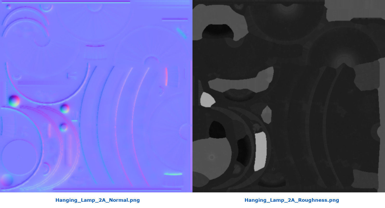 Hanging Lamp 2A Low-poly 3D model_8