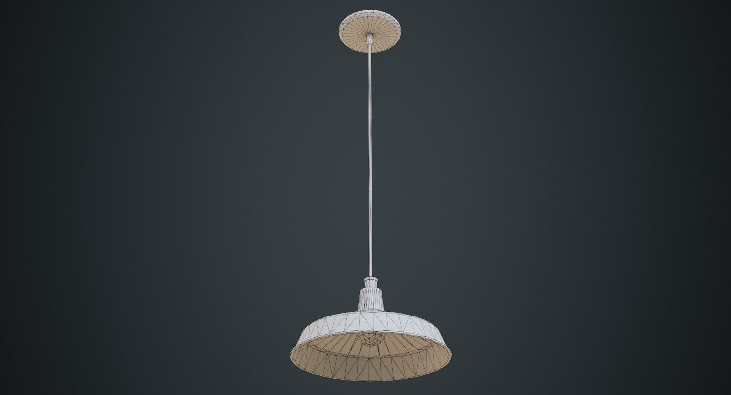 Hanging Lamp 2A Low-poly 3D model_5