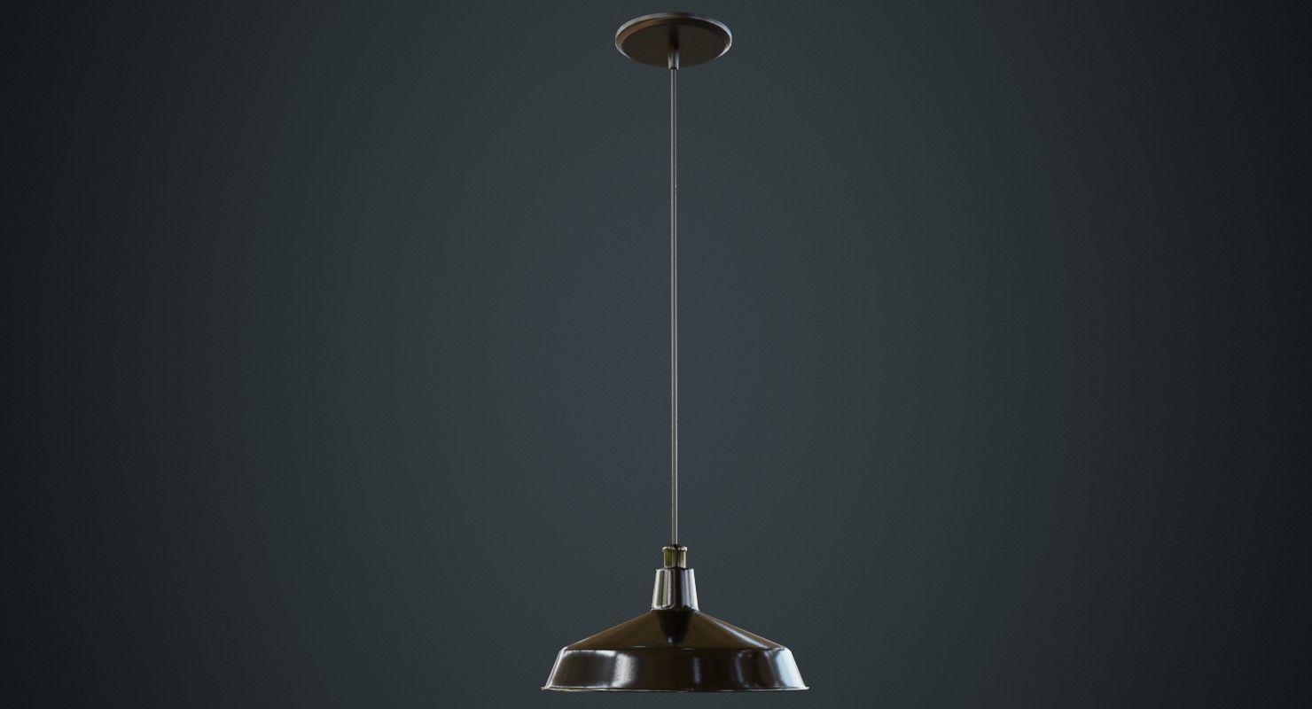 Hanging Lamp 2A Low-poly 3D model_1