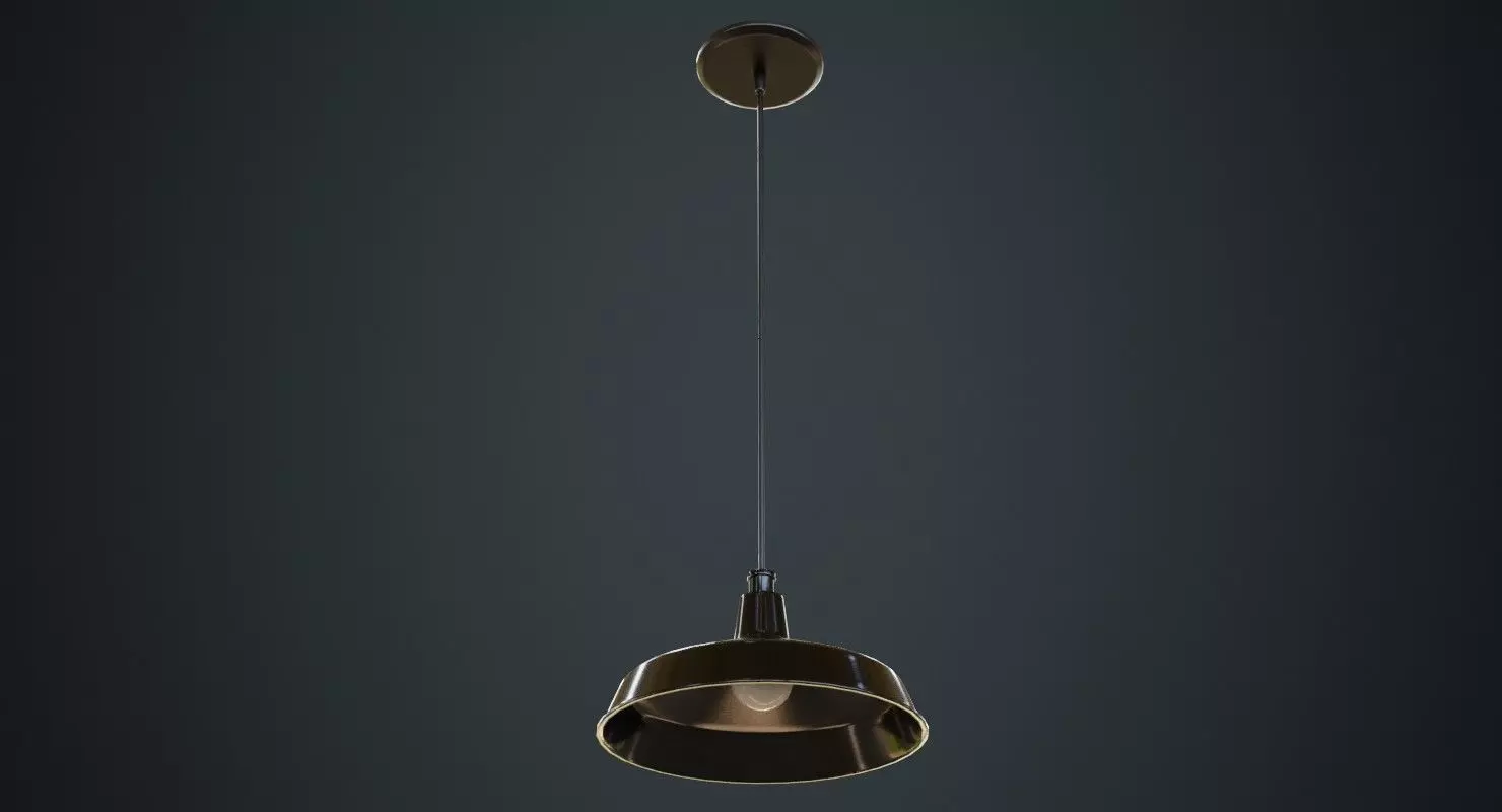 Hanging Lamp 2A Low-poly 3D model_0