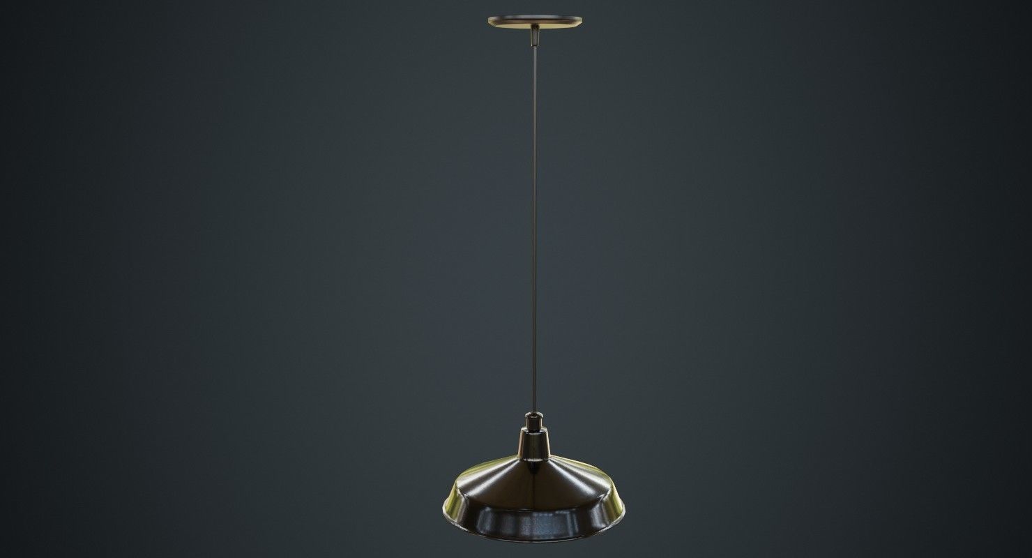 Hanging Lamp 2A Low-poly 3D model_3
