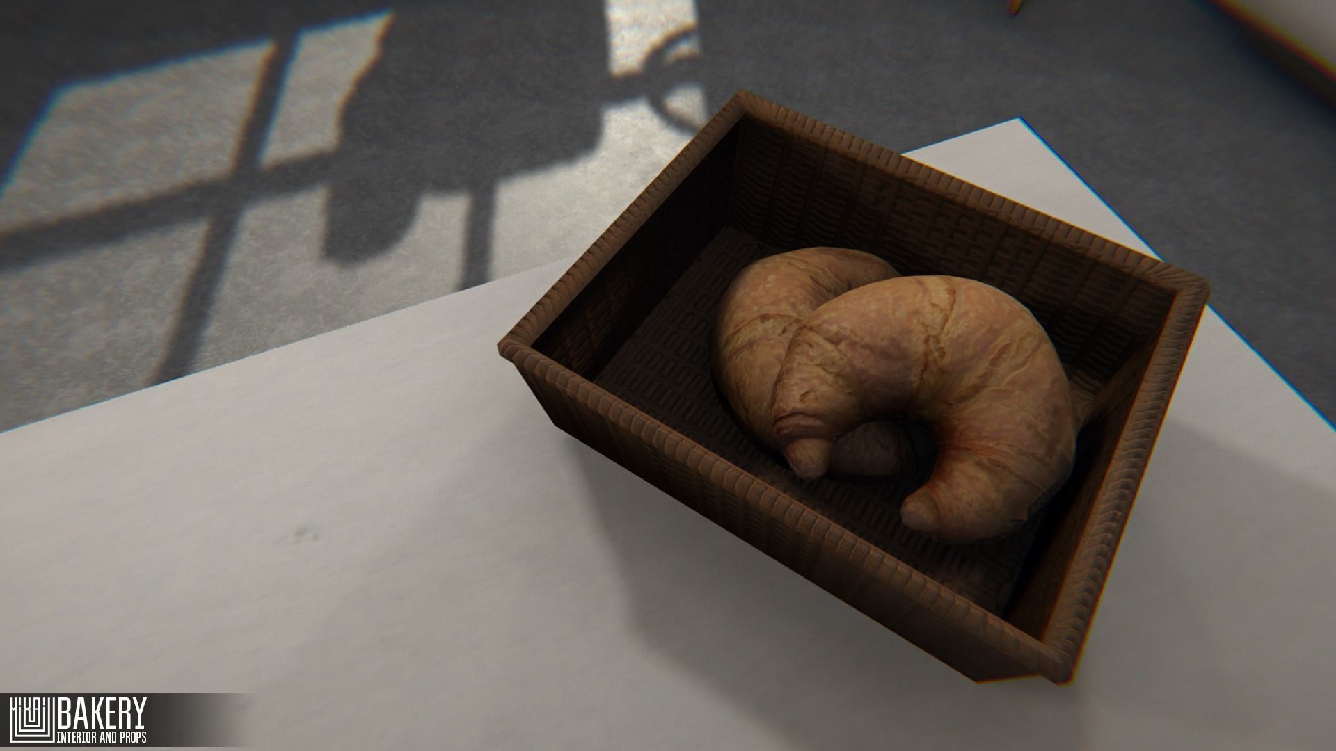 Bakery - interior and props Low-poly 3D model_4