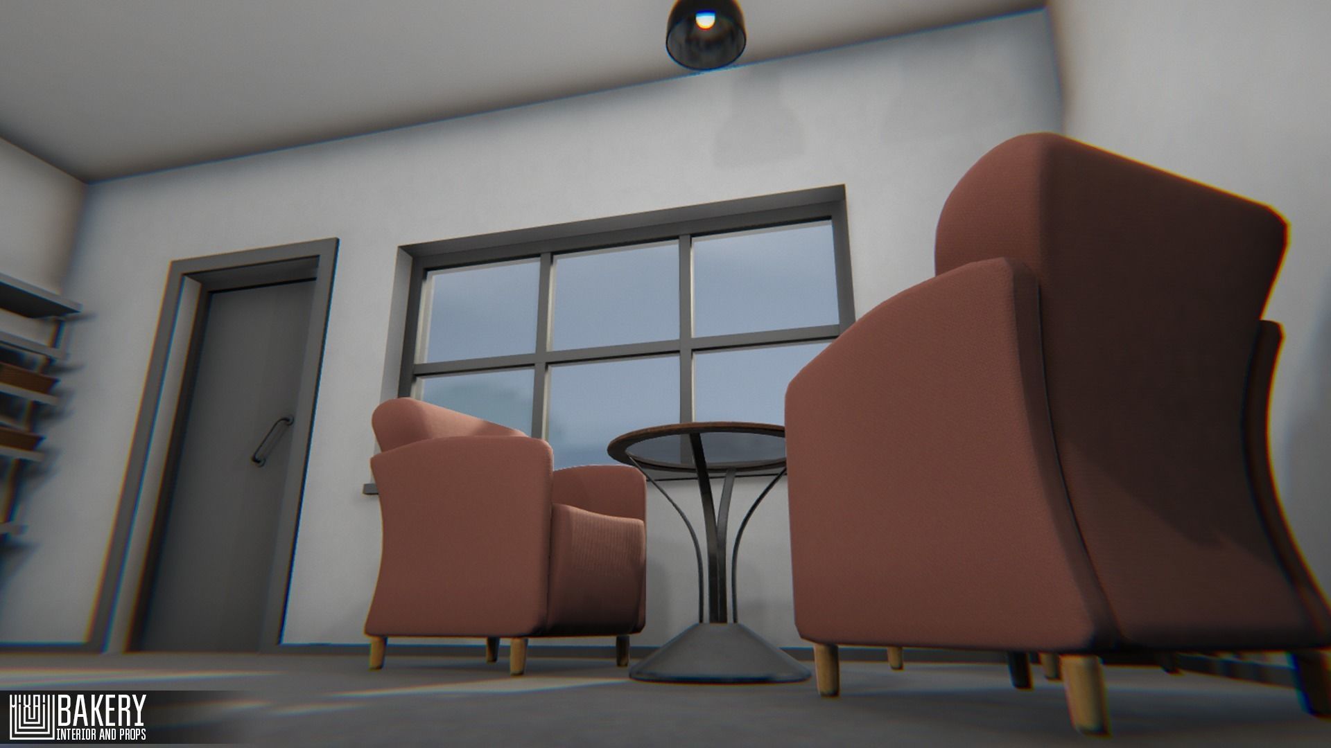 Bakery - interior and props Low-poly 3D model_6