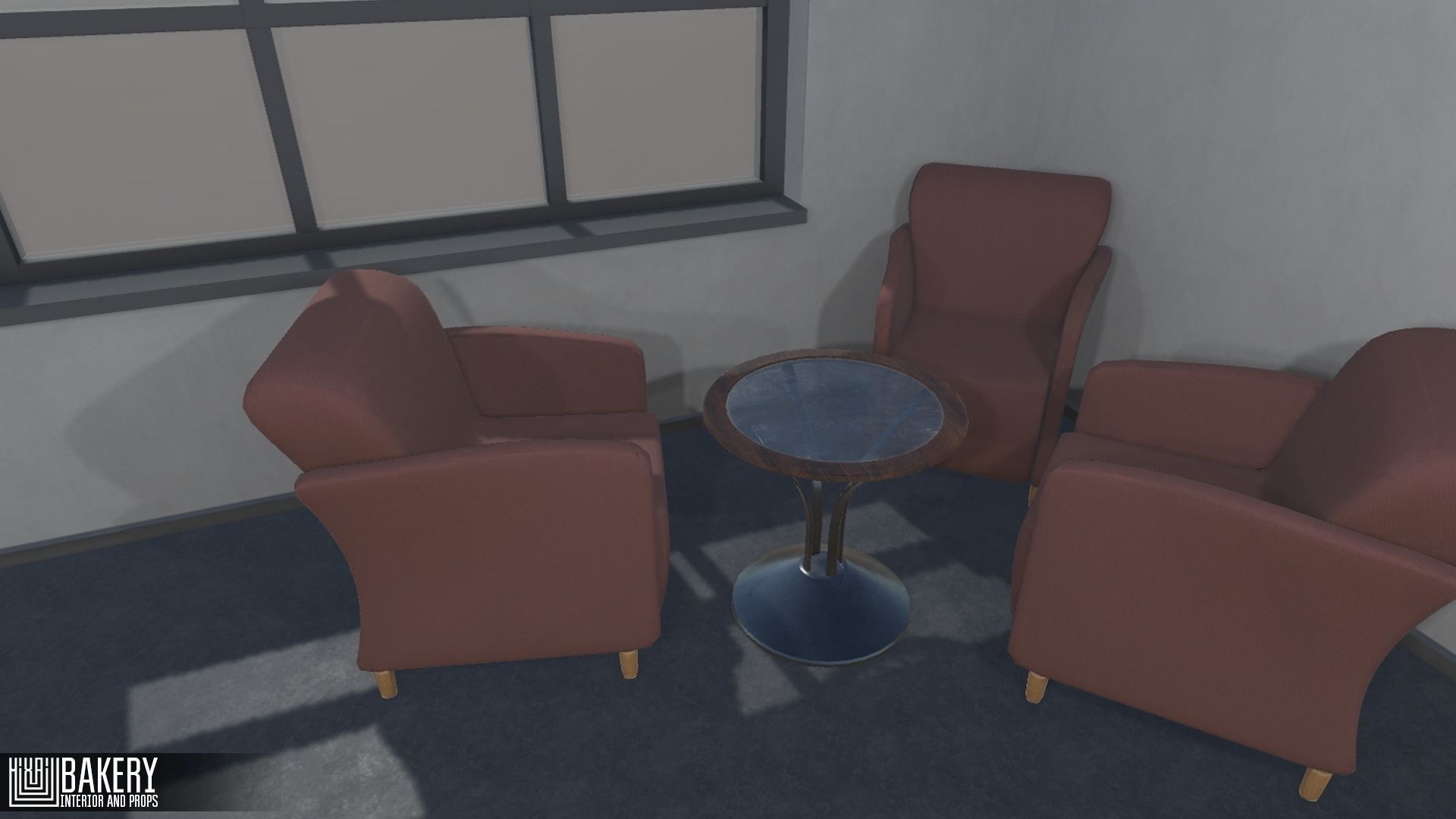 Bakery - interior and props Low-poly 3D model_16