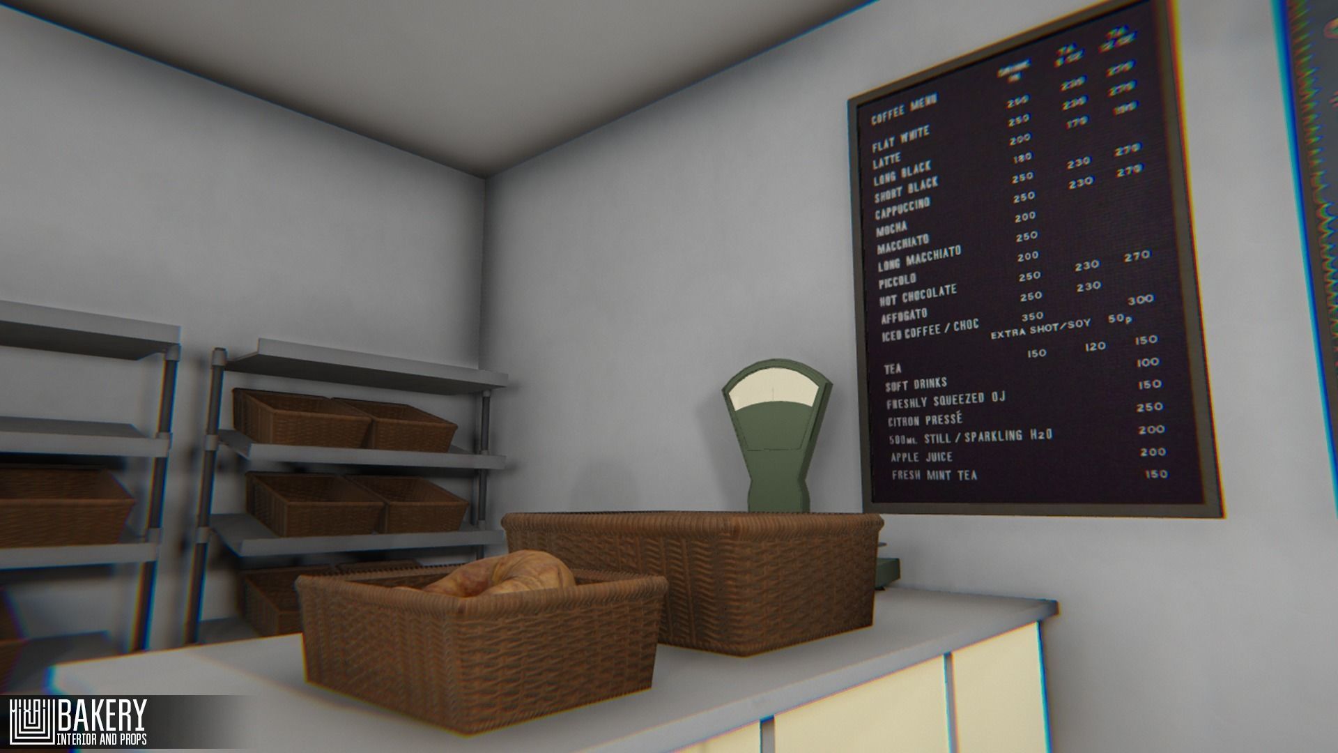 Bakery - interior and props Low-poly 3D model_5