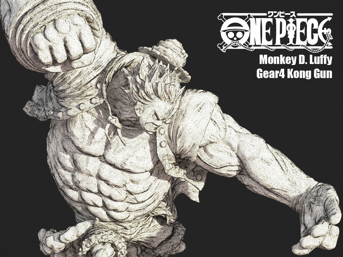 LUFFY GEAR4 KONGGUN 3D model_2