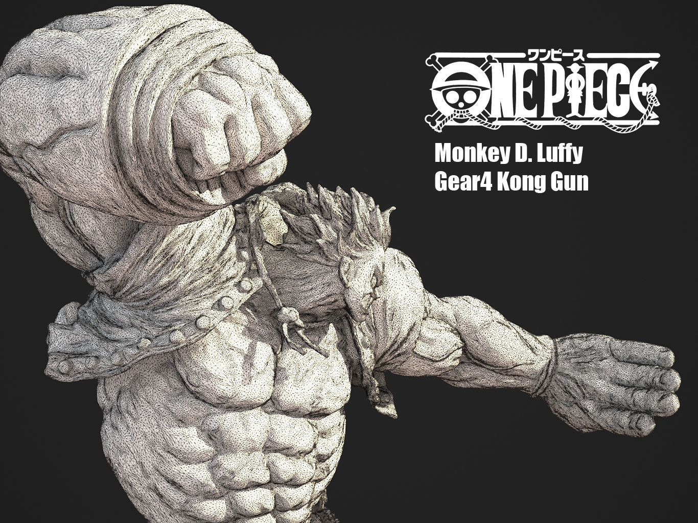 LUFFY GEAR4 KONGGUN 3D model_8