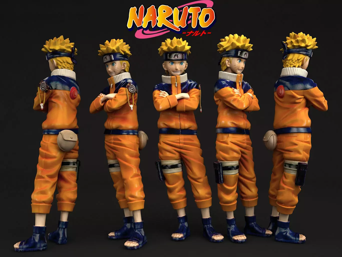 NARUTO two figures side 3D model_0