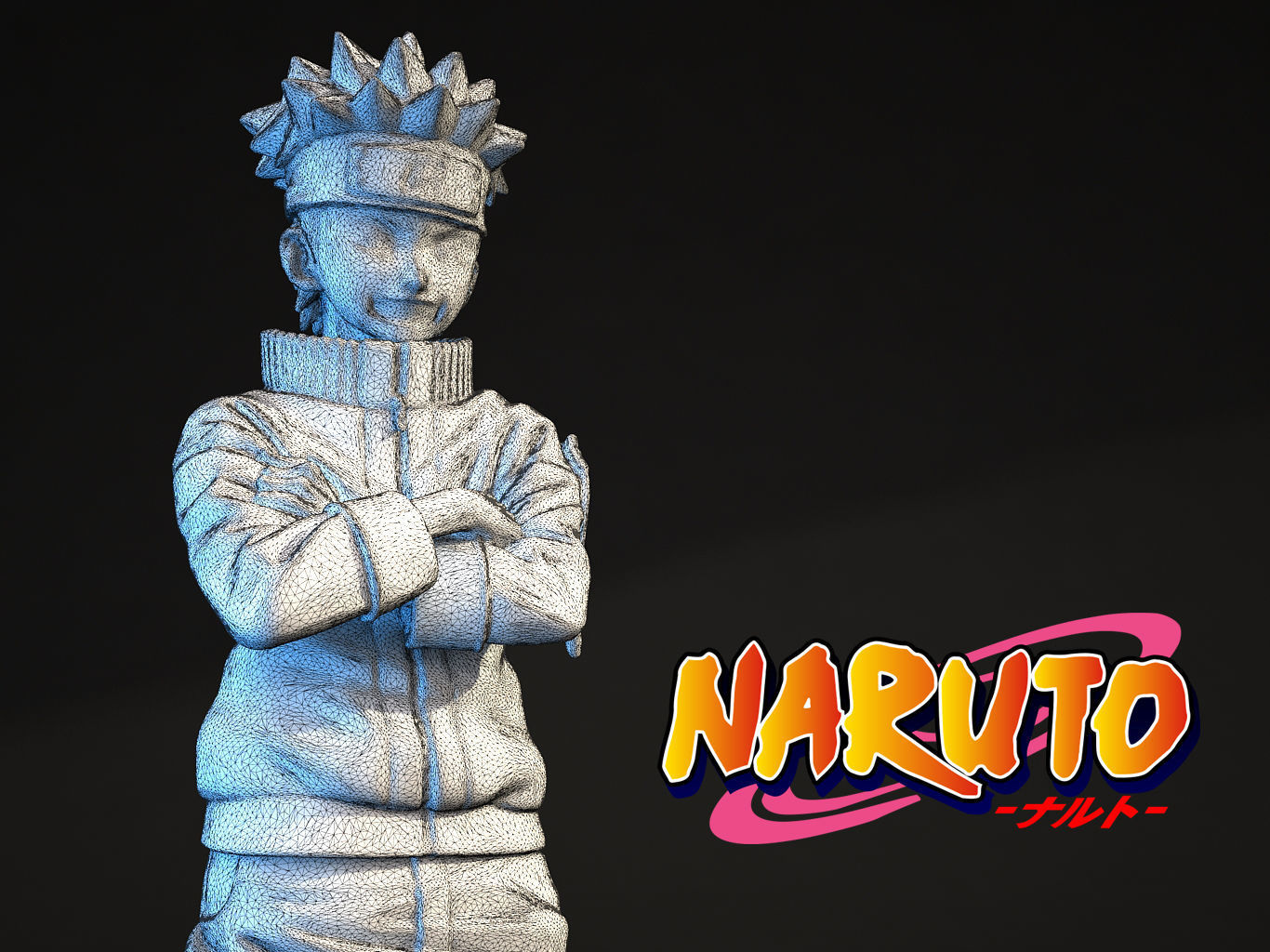 NARUTO two figures side 3D model_7