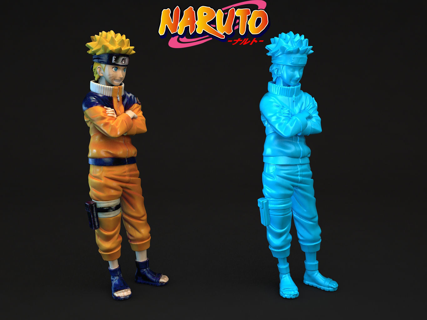 NARUTO two figures side 3D model_15