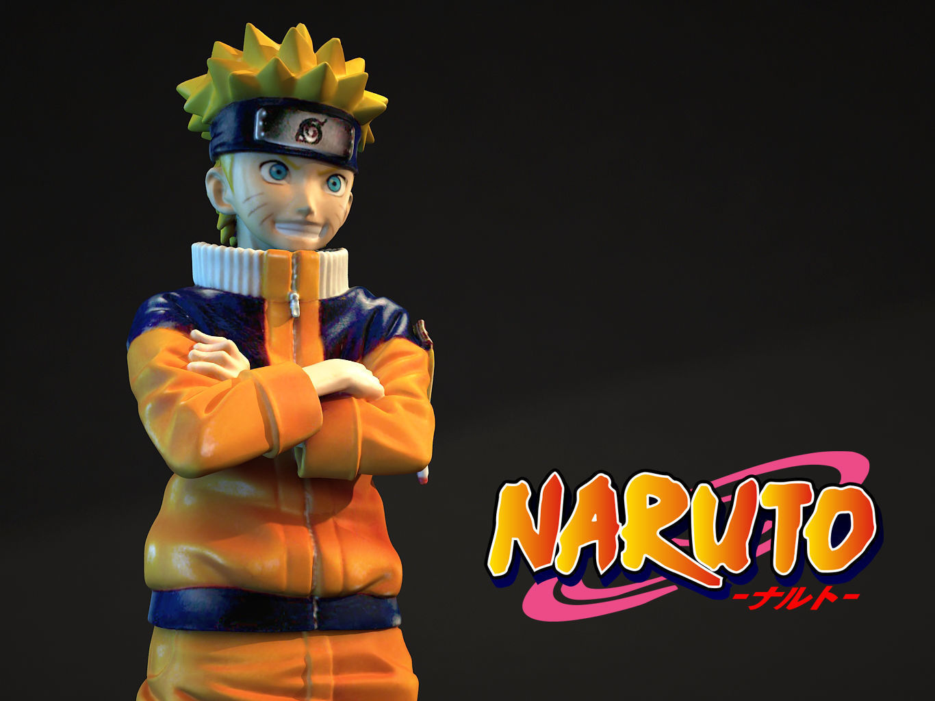 NARUTO two figures side 3D model_6