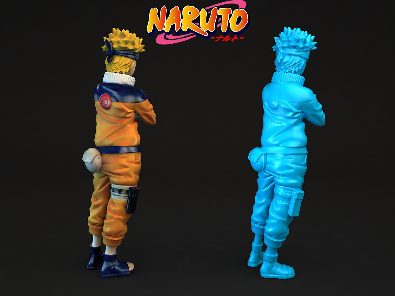 NARUTO two figures side 3D model_13