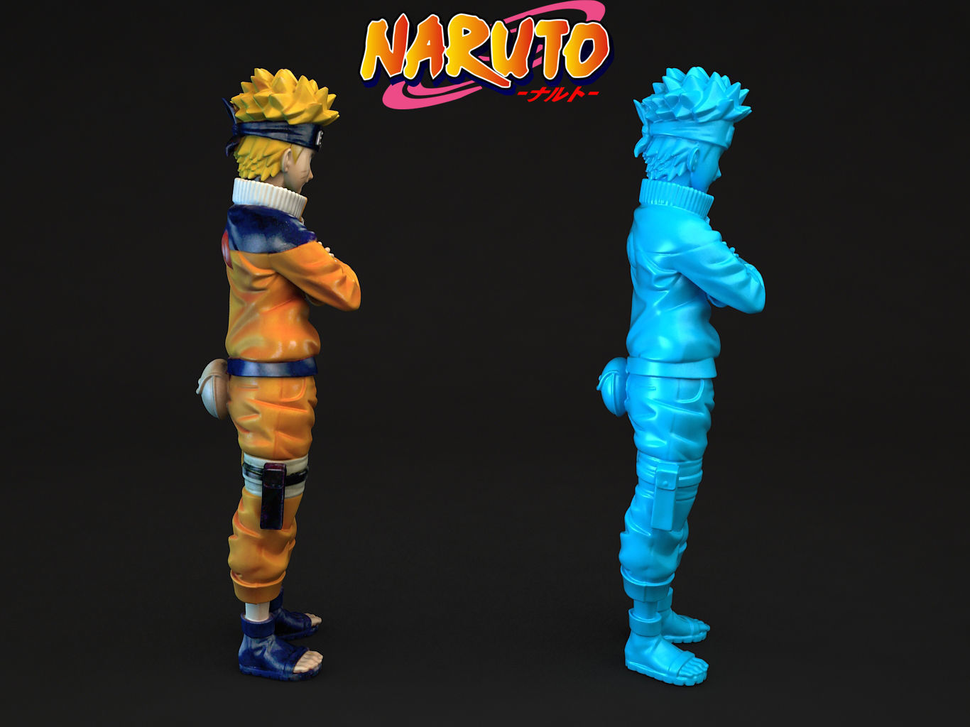 NARUTO two figures side 3D model_14