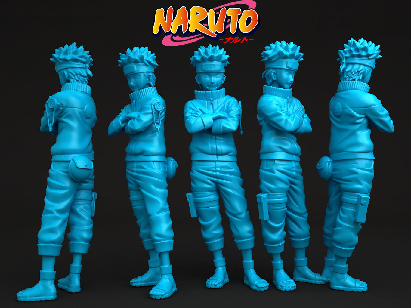 NARUTO two figures side 3D model_3