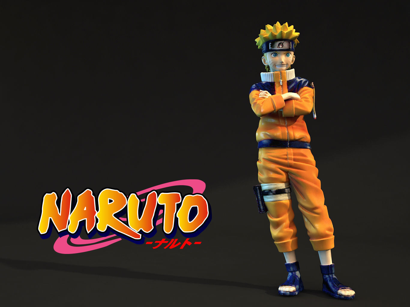 NARUTO two figures side 3D model_5