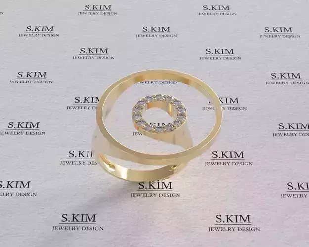 Ring two circles with gems many sizes