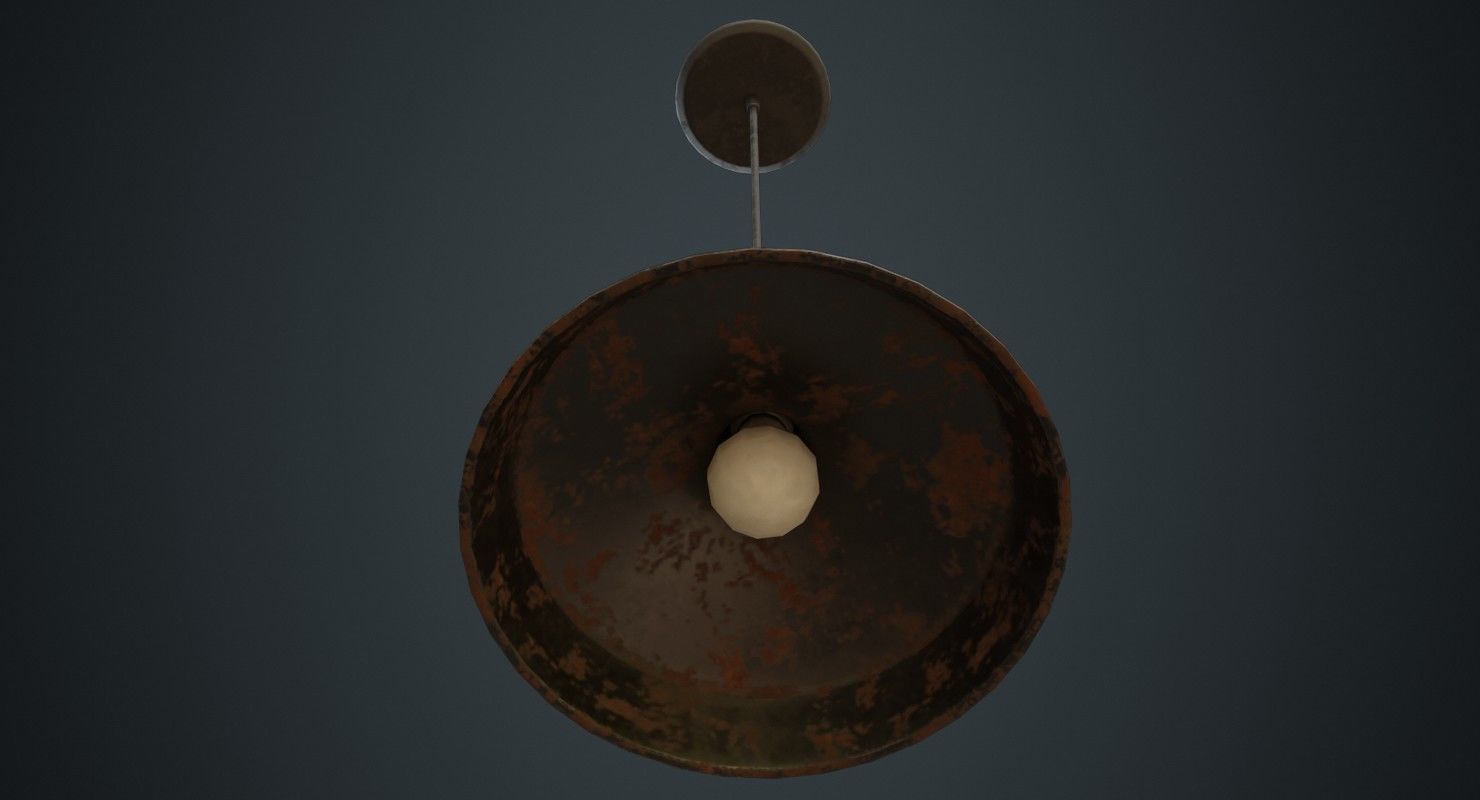 Hanging Lamp 2C Low-poly 3D model_2