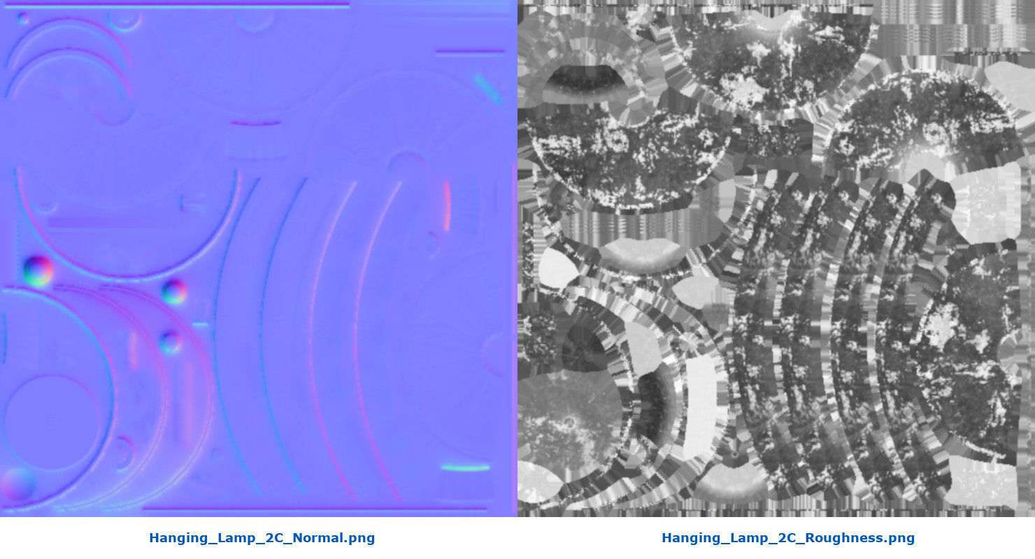 Hanging Lamp 2C Low-poly 3D model_8