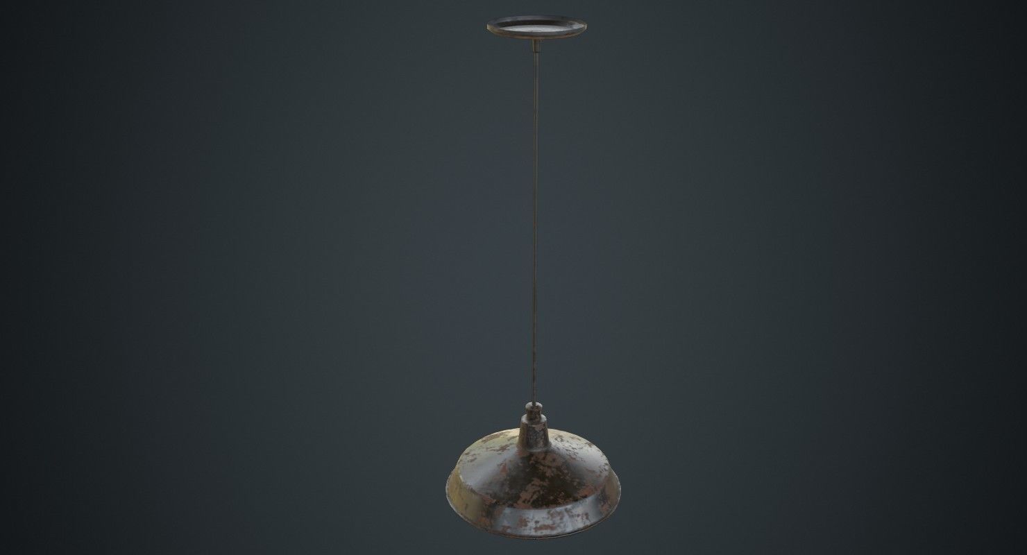 Hanging Lamp 2C Low-poly 3D model_4