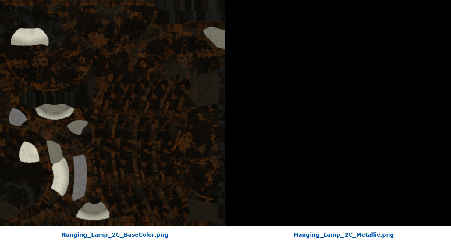 Hanging Lamp 2C Low-poly 3D model_7