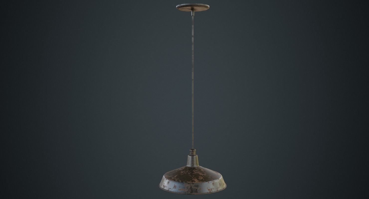 Hanging Lamp 2C Low-poly 3D model_3