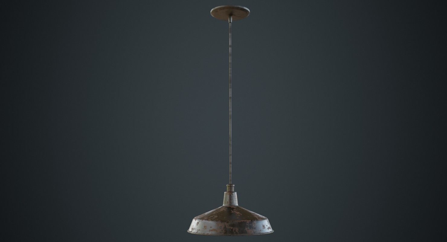 Hanging Lamp 2C Low-poly 3D model_1
