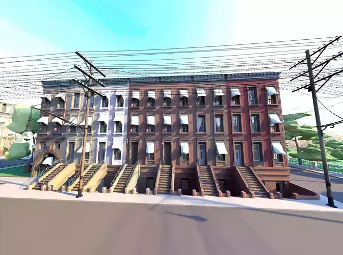 NYC cartoon 3D model