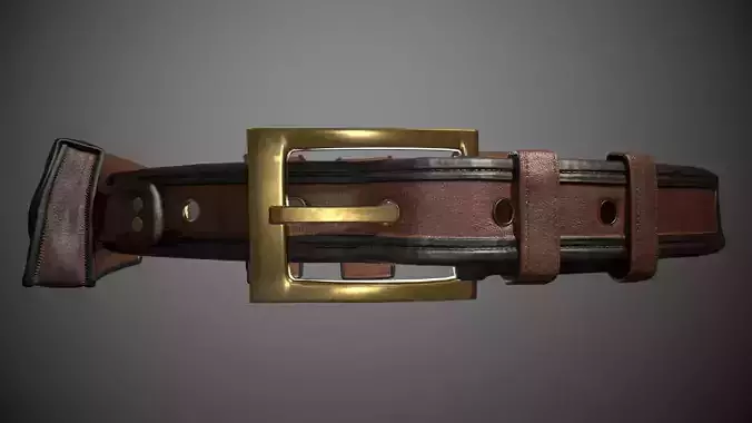 Leather belt with removable bags