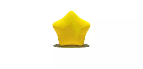 Rundes Stern Modell Low-poly 3D model_0