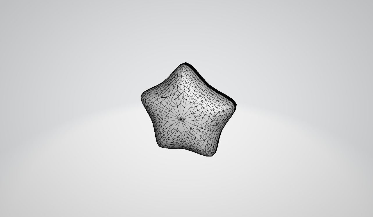 Rundes Stern Modell Low-poly 3D model_12