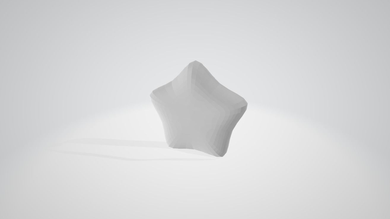Rundes Stern Modell Low-poly 3D model_10