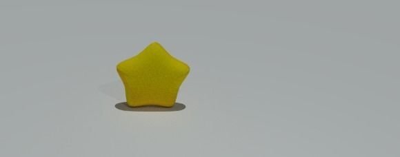 Rundes Stern Modell Low-poly 3D model_3
