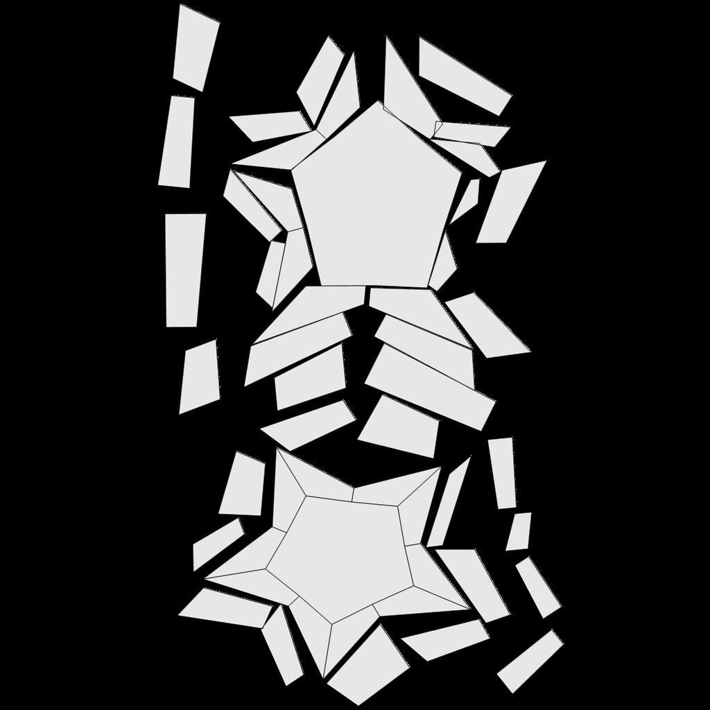 Rundes Stern Modell Low-poly 3D model_9