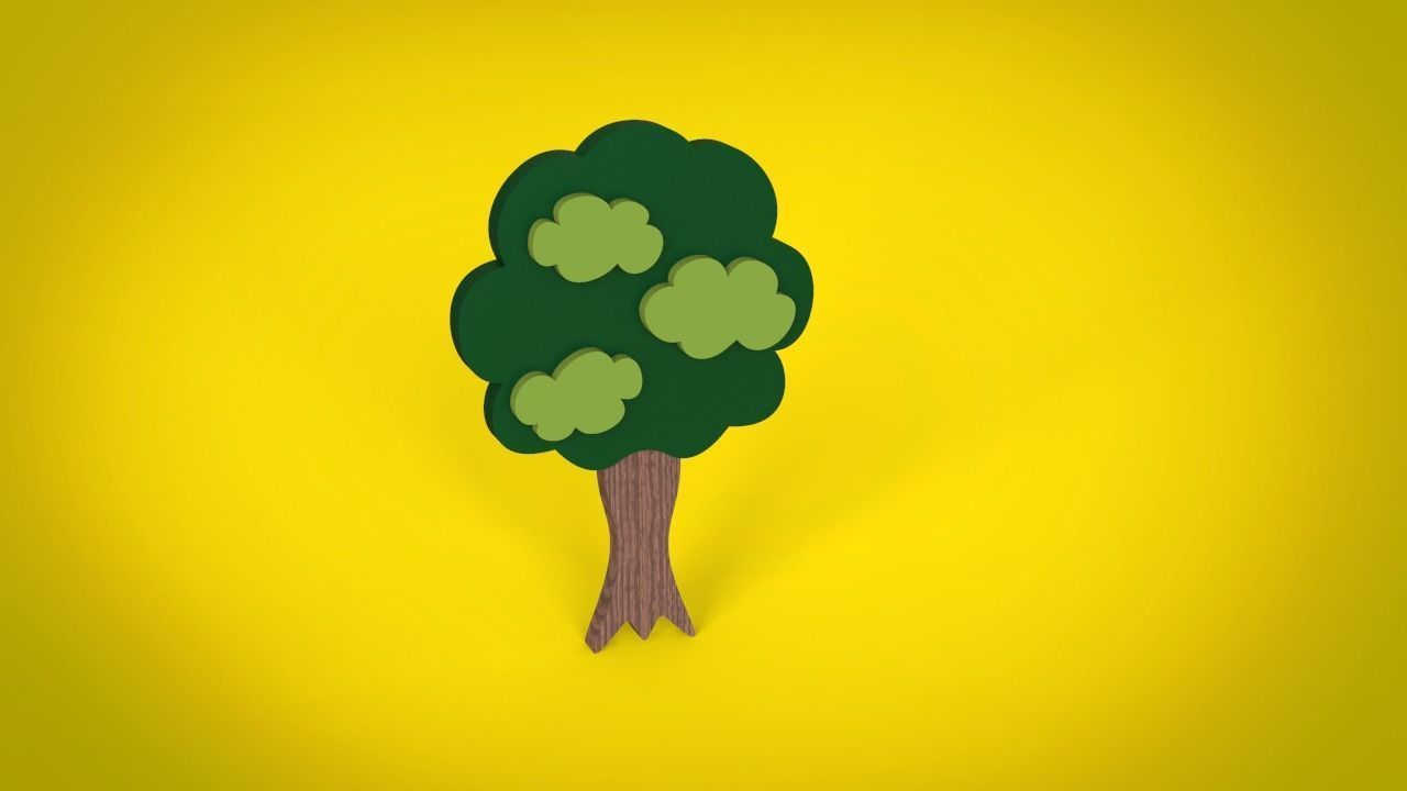 Simple tree 3D model_4