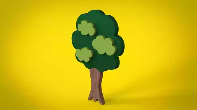Simple tree 3D model