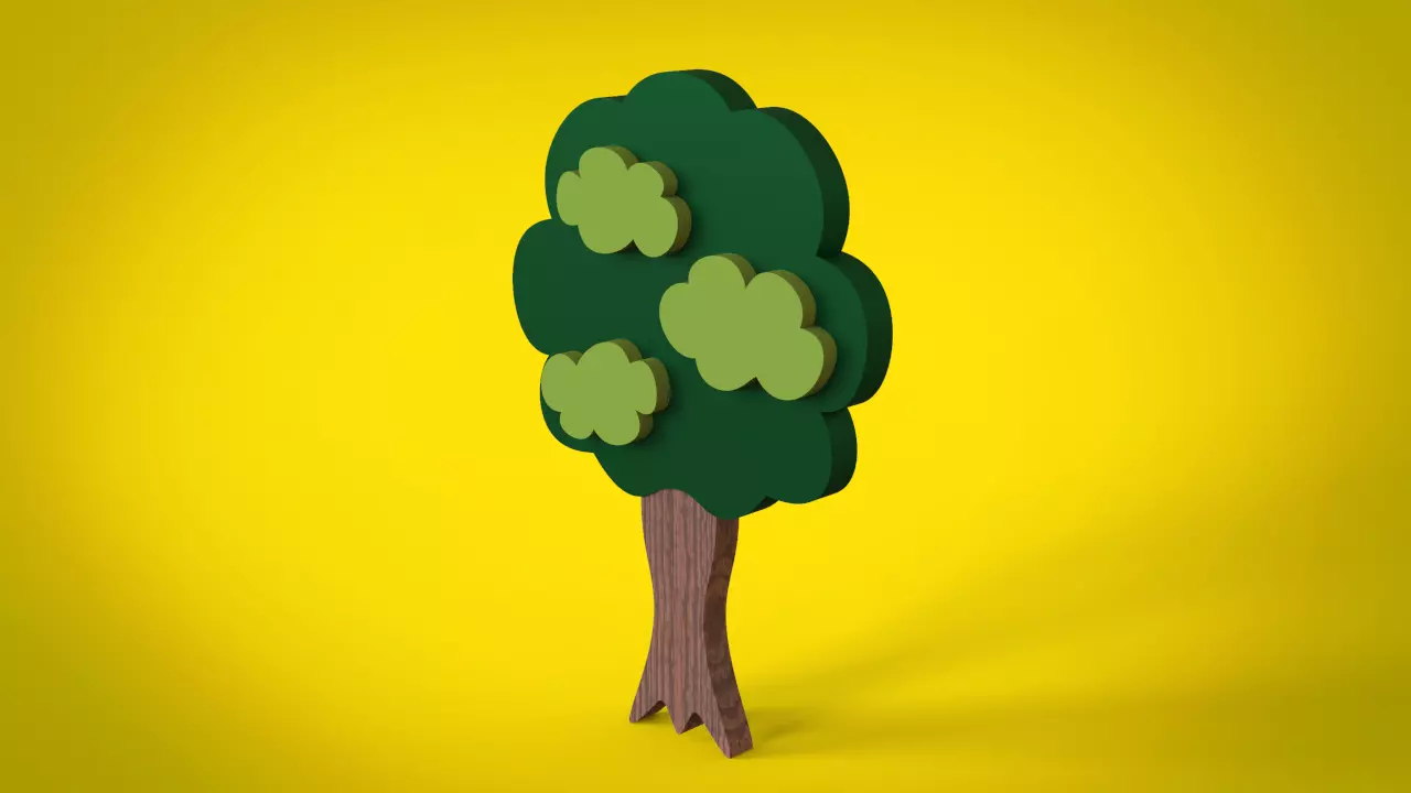 Simple tree 3D model_0