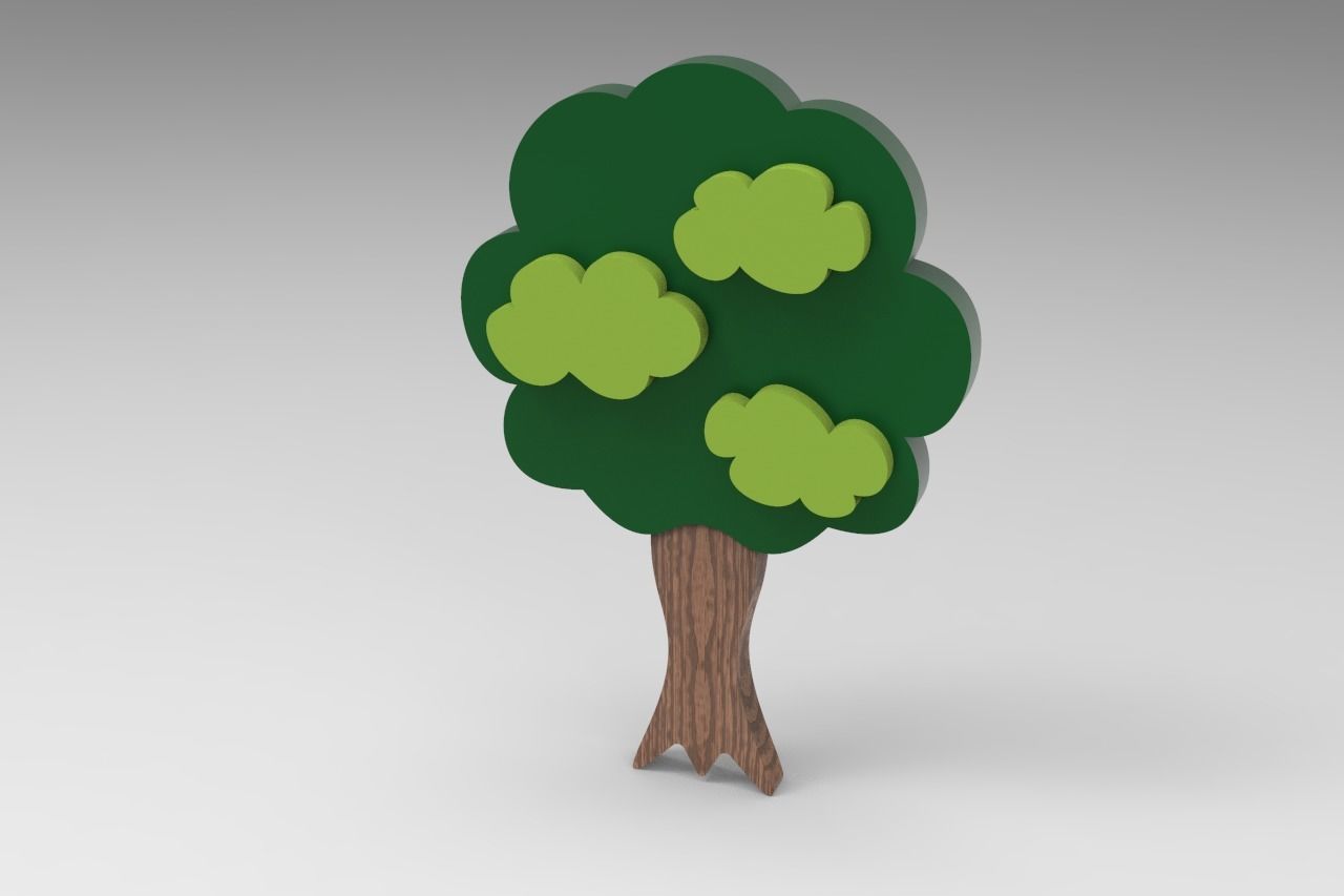 Simple tree 3D model_1