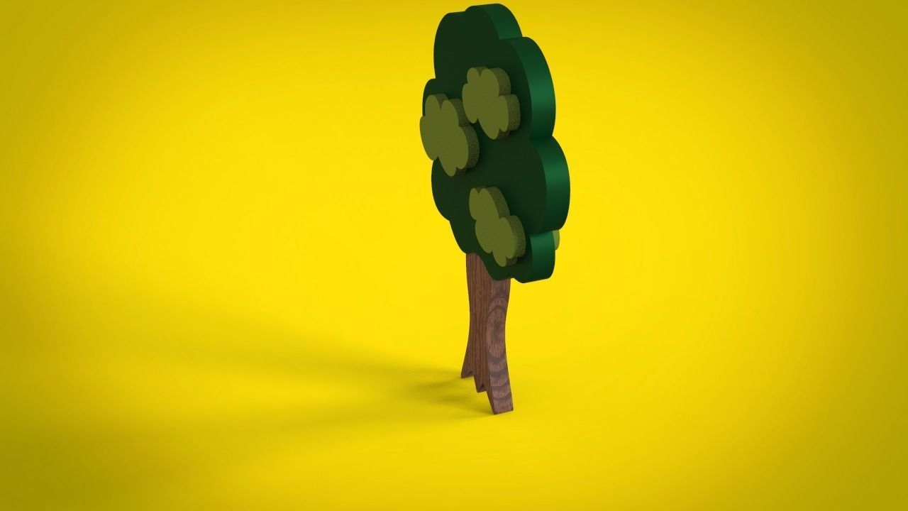 Simple tree 3D model_3