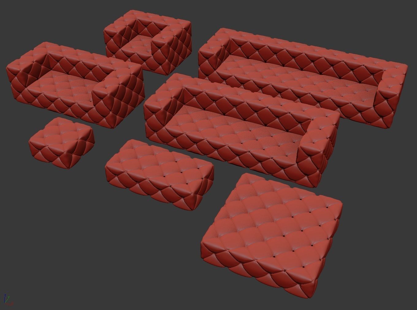 Sofa set 1 3D model_4