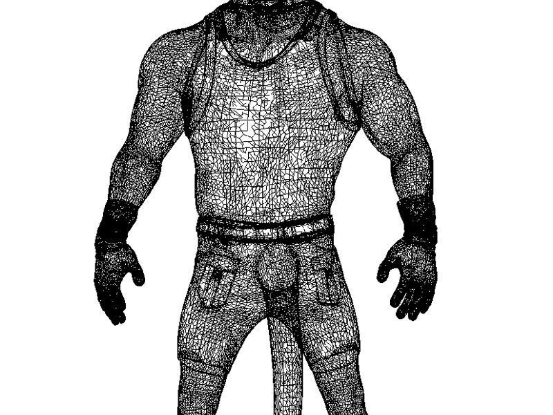 Satan boy Low-poly 3D model_9