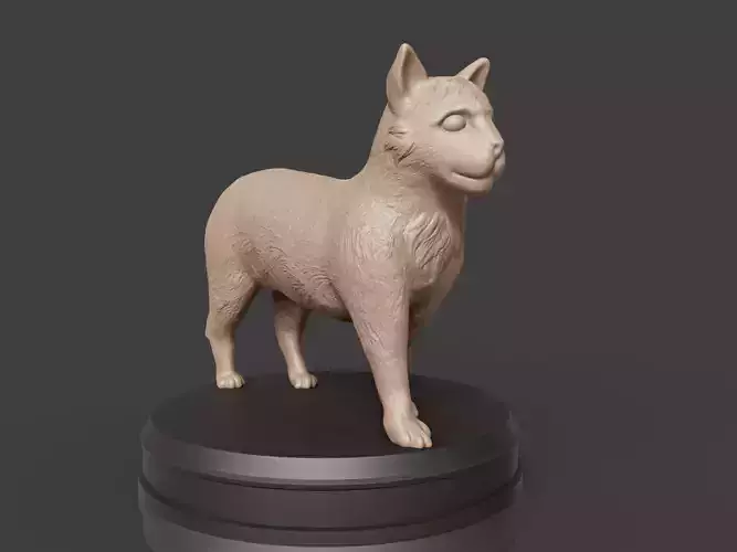 Domestic Cat Statue 3D print model