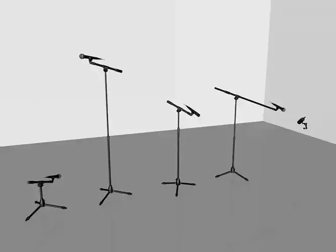 Microphones microphone stand with light