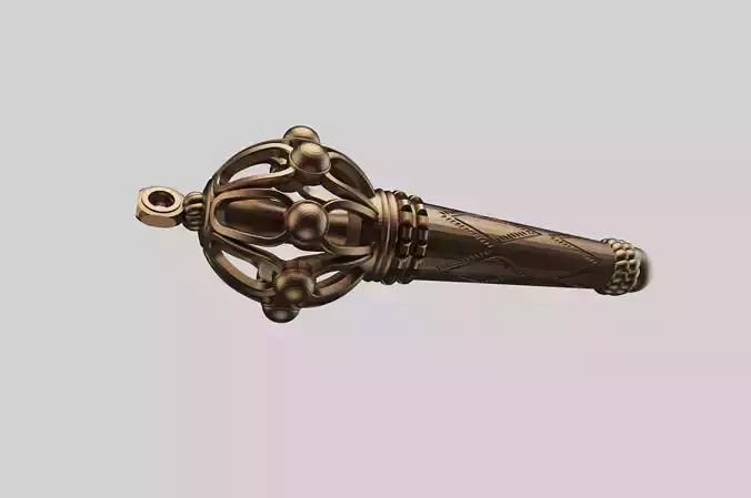 Hanuman gada pendant 3D print model