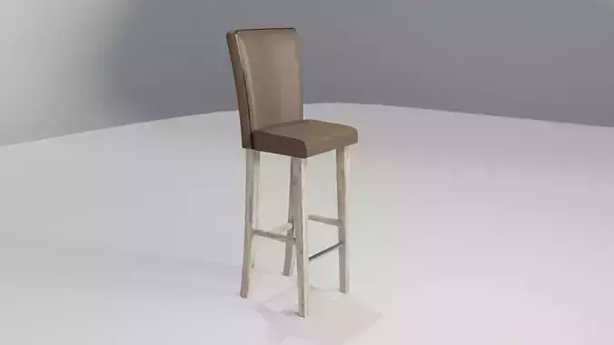 barstool wood leather