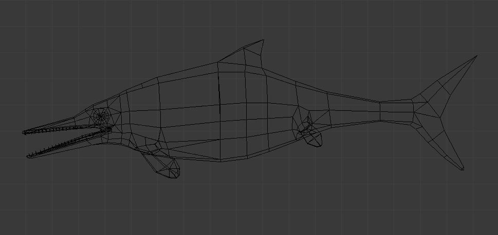 Ophthalmosaurus Asset Pack Low-poly 3D model_15