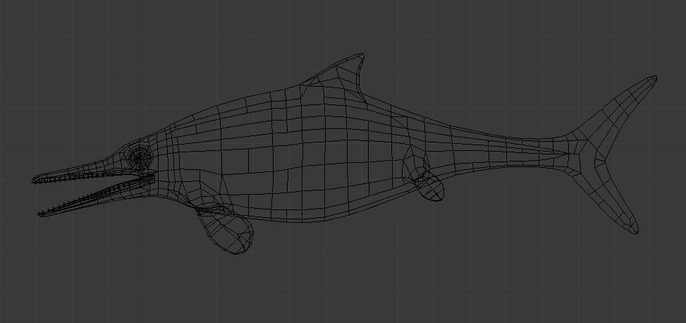 Ophthalmosaurus Asset Pack Low-poly 3D model_13