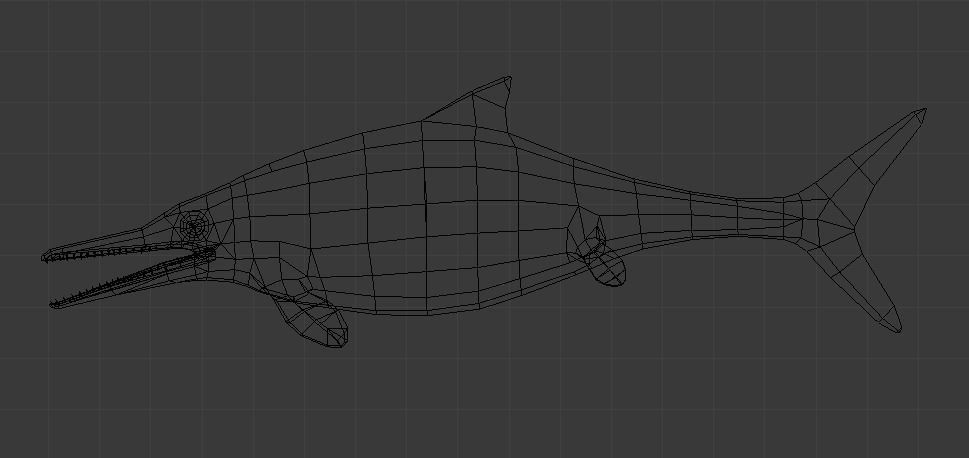 Ophthalmosaurus Asset Pack Low-poly 3D model_14